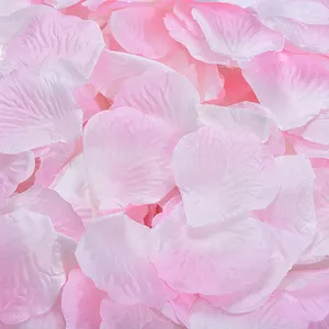 H05246 Champagne silk wedding artificial rose flower petals for wedding decoration