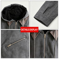 Blouson à capuche pour homme, 900 GSM, doublure polaire épaisse, extérieur en toile, coupe ample, multi-poches, vente en gros usine, vêtement d'extérieur décontracté, personnalisable, résistant à la chaleur