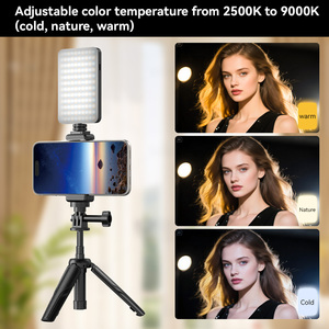 Kit de diffusion en direct pour téléphone portable Stand LED Fill Light Handheld Selfie Stick Trépied Portable Vlog Recording Photography Kit - Product Image 3