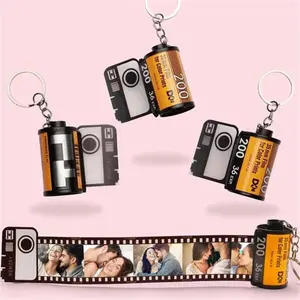 Kpop-llavero personalizado para foto, rollo de película de cámara personalizada DIY para regalo, venta al por mayor