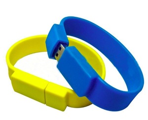Clé USB 2.0 en silicone en forme de bracelet, modèle promotionnel, cadeau idéal - Product Image 1
