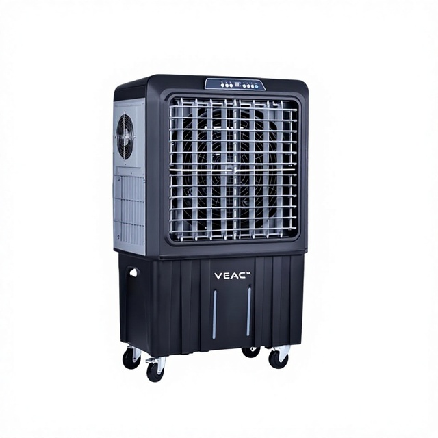 Cross-border Export Commercial Mobile Air Cooler with AC 1180W Remote Control 3-Speed Oscillation Water Curtain Cooling & Timer