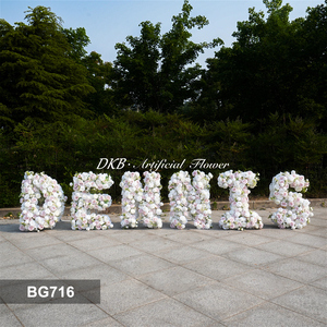 DKB Customized Digital Shape Artificial Silk Rose <b>Flowers</b> Arrangement High Quality White Handmade Environment-Friendly Fast - Product Image 3