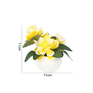 อุปกรณ์ดอกไม้ประดิษฐ์ ดอกบัวประดิษฐ์ในกระถาง ขนาด 11x11 ซม. ของตกแต่งโต๊ะสำหรับใช้ในสำนักงานและบ้าน - Product Image 5