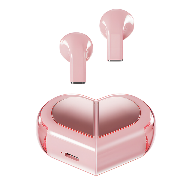 Oneday OE40 Heart Design Wireless TWS Earbuds Portable Heart-shaped Charging Box ENC Mic  Headset for Women Gift