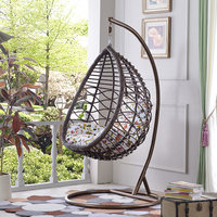 Fauteuils suspendus en métal personnalisés pour l'extérieur, pour villas, cours, balcons, nids d'oiseaux, balançoires, berceaux, simplicité moderne