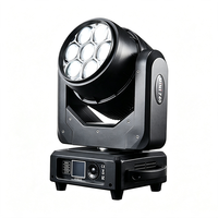 Mini projecteur LED mobile B-EYE 7x40W RGBW 4-en-1 6-60 °   Zoom Beam Wash FX Effet Kaleido DMX512 Éclairage de scène pour discothèque