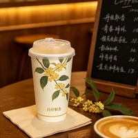 Vente en gros de gobelets en papier kraft enduit de PE, imprimés avec un logo personnalisé, colorés, à double paroi, pour boissons chaudes, gobelets à café jetables, à emporter, en vrac pour les cafés