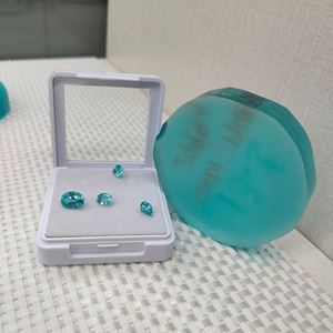 Lab Grow Paraiba Materia prima Piedra preciosa sintética en bruto para la fabricación de joyas - Product Image 4