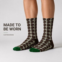 Chaussettes personnalisées OEM pour adultes, collection automne – Polyester/Nylon/Coton/Fibre de bambou/Laine, sans coutures, résistantes aux déchirures, imprimées sur toute la surface
