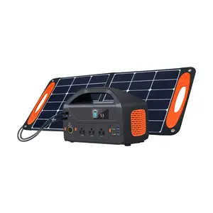 Nhà Máy Bán buôn Trạm điện cầm tay 300W 500W 1000W Máy phát điện năng lượng mặt trời với 100W có thể gập lại bảng điều khiển năng lượng mặt trời cho cắm trại ngoài trời