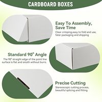 Boîtes rigides en carton ondulé blanc AAAAA pour petites entreprises, déménagement, emballage de documentation, écologiques, taille personnalisée