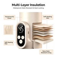 Nouveau chauffe-biberon sans fil mini portable rechargeable sans eau pour bébé, idéal pour les voyages et les sorties