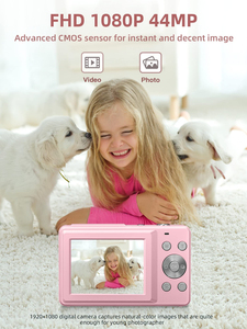 กล้องดิจิตอลคุณภาพสูง 32GB สำหรับเด็ก รุ่นมินิ FHD Full HD พร้อมระบบตรวจจับใบหน้า สไตล์เรโทร สำหรับถ่ายภาพและวิดีโอเด็ก หน้าจอ 2.4 นิ้ว ความละเอียด 4k - Product Image 3