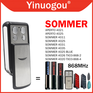 SOMMER 868MHz 4031 TX08-868-4 Garage Door Remote Control 868MHz SOMMER 4031V000 Remote Control Garage Door Opener <strong>Transmitter</strong> - Product Image 2