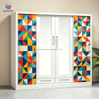 Armoire en acier multi-niveaux réglable, design minimaliste, armoire métallique pliable pour petit espace, rangement domestique, usage scolaire et hospitalier