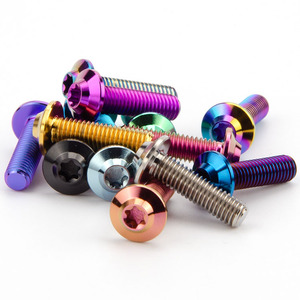 Titst miễn phí vận chuyển xe máy sửa đổi vít không khí A3 M6 hợp kim titan UFO Đầu bu lông Torx ĐĨA PHANH bu lông Titan GR5 - Product Image 3