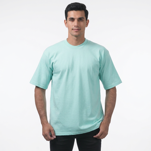 T-shirt unisexe en coton épais 240 g/m² surdimensionné pour homme, personnalisable avec logo, col rond - Product Image 1