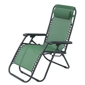 Katlanır sandalye ve dış mekan mobilyası genel kullanım için tek kişilik yatak kolu şezlong ile katlanır plaj sandalyesi