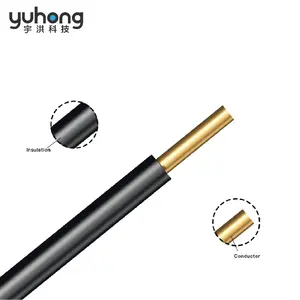 Cable eléctrico de núcleo sólido YUHONG cobre desnudo BV 1mm2 300V/500V cable duro de voltaje para escurrir la casa