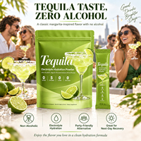 Poudre d'hydratation électrolytique OLLI Tequila, mélange de boissons non alcoolisées, 0 sucre, 0 glucides, 0 alcool, 30 sachets de 150g