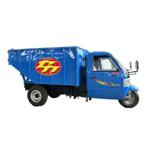 Dump tricycle motorcycle cargo garbage rubbish tricycle agricultural three wheeled motorcycle