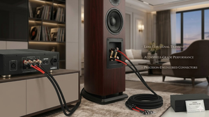 Cabo de Áudio HiFi 5N Cobre OCC Banhado a Prata, Fio de Qualidade Audiófila com Conector Banana para Amplificador de Estúdio e Home Theater - Product Image 5