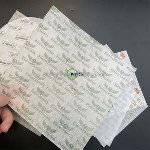 Papier ciré alimentaire imprimé avec logo personnalisé, résistant à la graisse, pour sandwichs, biscuits, lait, gelée, sucettes, chewing-gum, en feuille individuelle - Product Image 4