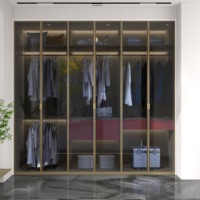 Armoire de chambre suspendue en bois, modulaire, moderne et autoportante - Écologique, durable, grande capacité, garantie 1 an, pour villa
