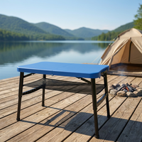 Ensemble table et tabourets pliables, légers, portables, réglables en hauteur, faciles à nettoyer, en plastique, pour extérieur