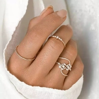 Großhandel Maßgefertigter Minimalistischer Schmuck Halb-CZ-Einlage 18k Vergoldeter Edelstahl 1mm Dünner Eternity Cubic Ring für Damen