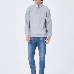<span class=keywords><strong>Felpa</strong></span> girocollo imbottita spessa e calda <span class=keywords><strong>felpa</strong></span> <span class=keywords><strong>con</strong></span> <span class=keywords><strong>Zip</strong></span> a quarto Logo personalizzato - Product Image 1