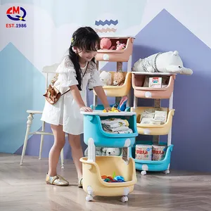Perabotan Bayi Plastik Kustom Bergerak Sudut Dada Lemari Rak Laci Mainan Anak-anak Penyimpanan Lemari untuk Penggunaan Taman Kanak-kanak