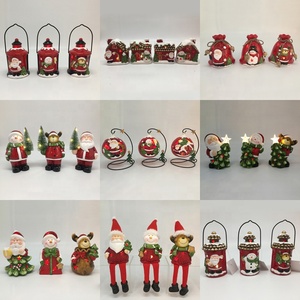 Gran oferta y nuevo producto, decoración navideña, colgante de hierro, cerámica, Papá Noel/nieve/ciervo, en forma de bola, marchitamiento LED OEM y ODM - Product Image 6