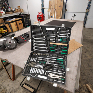 AE-S202 202pcs 1/4 "& 3/8" & 1/2 "Ổ cắm Bộ công cụ thiết lập với Non-Slip tay vịn cho nhà và tự động sửa chữa cửa hàng - Product Image 4