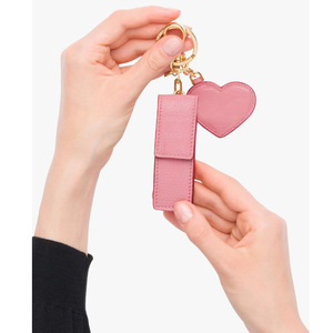 Customized lipstick <b>case</b> with mirror, PU leather single lipstick pouch, lipstick box, keychain. - Product Image 4