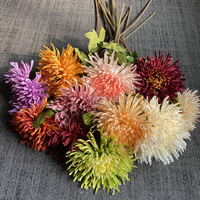 Jane's Love Chrysanthème artificiel en fausse soie Centres de table pour mariage Décorations de table pour la maison Décorations de qualité pour les vacances