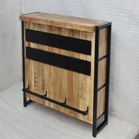 Table de bar haute en bois de manguier et en fer de style industriel moderne pour la maison, les pubs, les clubs, les salles à manger et les hôtels