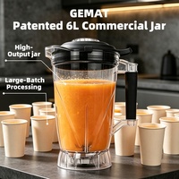 Mixeur Commercial Robuste Grande Capacité 6 Litres avec Interrupteur Rotatif Haute Vitesse, Hachoir et Mélangeur Alimentaire de Qualité Professionnelle avec Minuteur