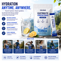 Rainwood Créatine Électrolyte Taurine en Poudre Sachets OEM Pré-Entraînement Hydratation Boisson Mixte