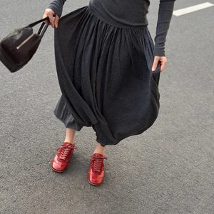 <span class=keywords><strong>Scarpe</strong></span> da <span class=keywords><strong>ginnastica</strong></span> casual da donna Zhu Xiaomeng Mama Horse Skin Spring Washed Vintage <span class=keywords><strong>con</strong></span> punta quadrata, stile tedesco, <span class=keywords><strong>con</strong></span> rialzo - Product Image 3