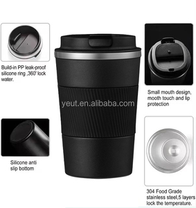 Reusable 510ml Stainless Steel Travel <b>Coffee</b> Mug with Spill-Proof Seal Lid Vacuum Coated and Painted for Drinks and Water - Product Image 3