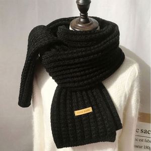 Écharpes pour femmes en tricot uni long et chaud pour l'hiver 2023, 100% polyester, multicolores, 175x30cm - Product Image 5