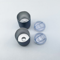 Nuevo producto OEM 8oz taza de doble pared de acero inoxidable taza de café termo tazas con tapa inferior de corcho de plástico