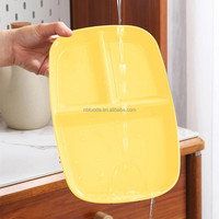 Assiettes divisées Passe au micro-ondes et au lave-vaisselle sans BPA Plateaux à collations/salades en PP pour les déjeuners de bureau, les cafétérias ou le camping en plein air