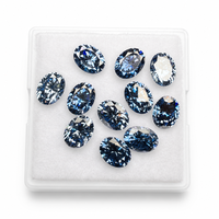 Moissanita Ovalada Suelta Corazones y Flechas 0.5-5CT Color Azul Zafiro No se Desvanece Creada en Laboratorio Venta al por Mayor Lista para Engastar Joyería Fina