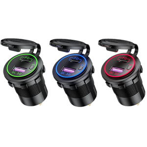 Bộ Chuyển Đổi Nguồn Sạ<span class=keywords><strong>c</strong></span> Nhanh Kép PD <span class=keywords><strong>Type</strong></span> <span class=keywords><strong>C</strong></span> QC3.0 12V-24V Ổ <span class=keywords><strong>C</strong></span>ắm Sạ<span class=keywords><strong>c</strong></span> Xe Hơi <span class=keywords><strong>USB</strong></span> Cho Xe Máy Xe Tải Thuyền RV Xe Buýt Chống Bụi - Product Image 1