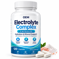 Capsules d'électrolytes véganes sans OGM ni gluten, complexe minéral pour le soutien de l'hydratation, fabrication OEM sous marque privée