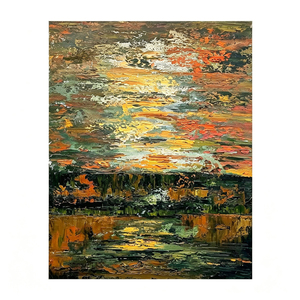 Peinture abstraite de paysage de haute qualité, peinte à la main, sur toile, pour la <span class=keywords><strong>décoration</strong></span> intérieure de maison de campagne ou de <span class=keywords><strong>chambre</strong></span>. - Product Image 6
