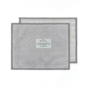 Chiffon de nettoyage double face en <span class=keywords><strong>microfibre</strong></span> avec fil d'argent, chiffon à vaisselle en polyester doux pour le séchage, le lavage et le récurage - Emballage en vrac - Product Image 6